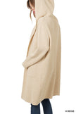 Hooded Open Front Cardigan