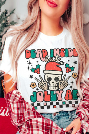 DEAD INSIDE BUT JOLLY AF GRAPHIC TEE