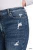 PLUS HIGH RISE CROPPED SKINNY DENIM PANTS