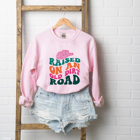 Raised On An Old Dirt Road Hat Graphic Sweatshirt