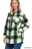 OVERSIZED YARN DYED PLAID LONGLINE SHACKET