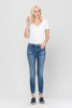 HIGH RISE ANKLE SKINNY HEM DETAILS