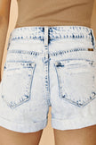 Acid Wash High Rise Kan Can Shorts