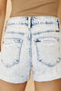 Acid Wash High Rise Kan Can Shorts